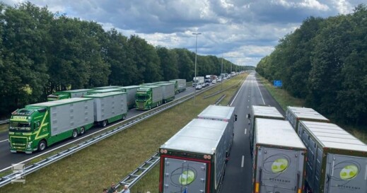 Boeren en truckers protest