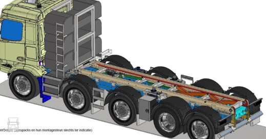 VELDHUIZEN E-TRUCKS 10x2-49-Ton chassis met accu's
